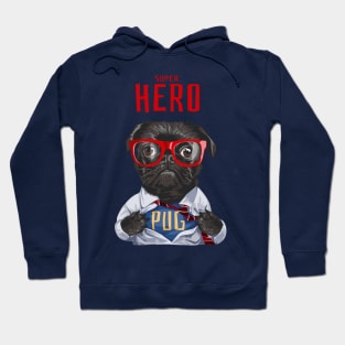 Super Hero Pug Hoodie